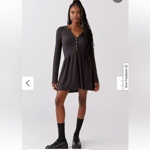 Billa Bong, XS, Charcoal color long sleeve sweater dress, previously owned